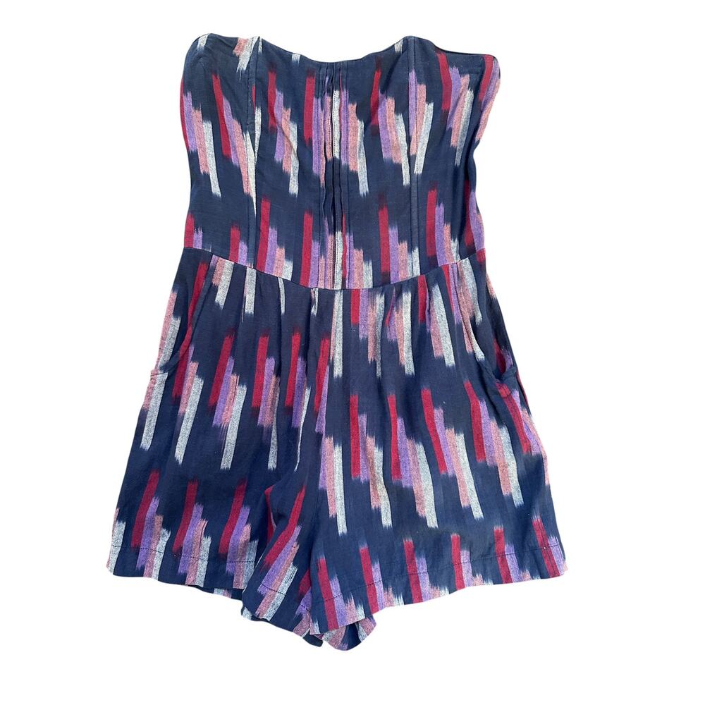 Anthropologie Staring at Stars Romper Small Sleeveless Smocked Back